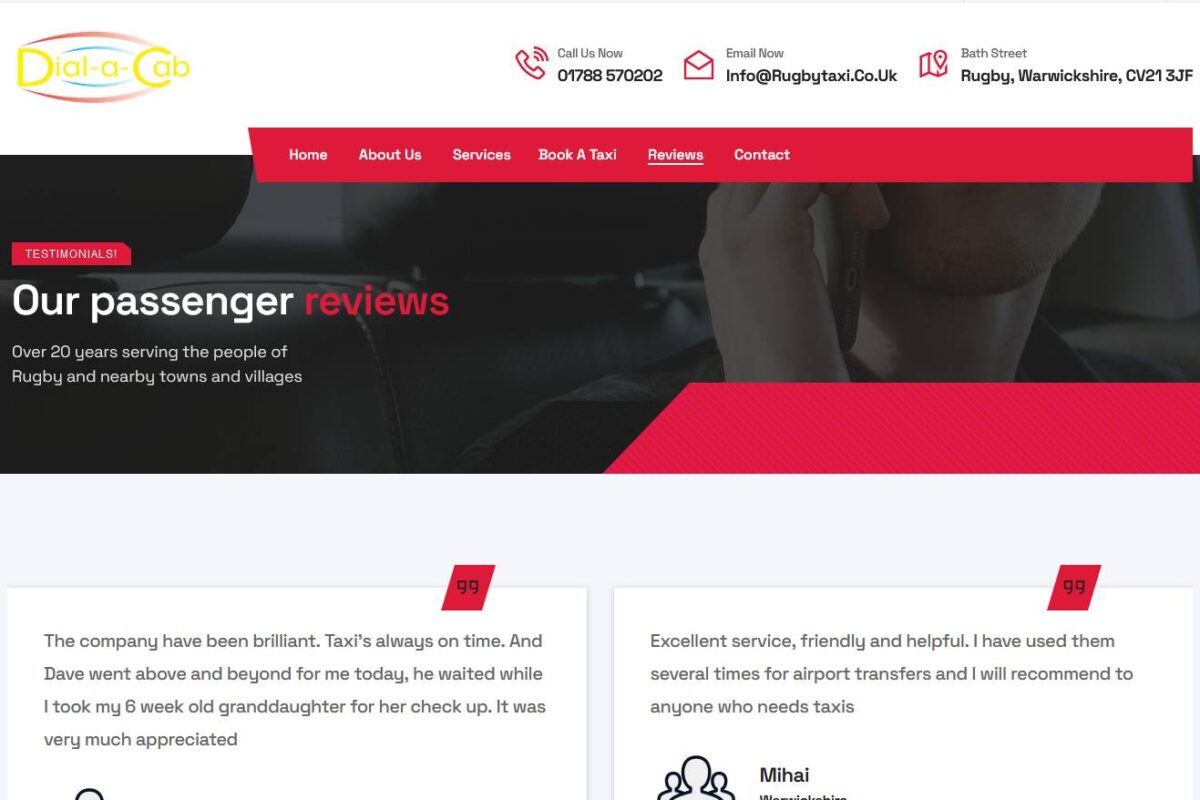 Reviews of rugby taxi / dial a cab