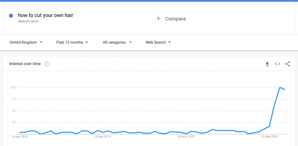 How to cut your own hair - Google search Google trends