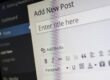 WordPress dashboard